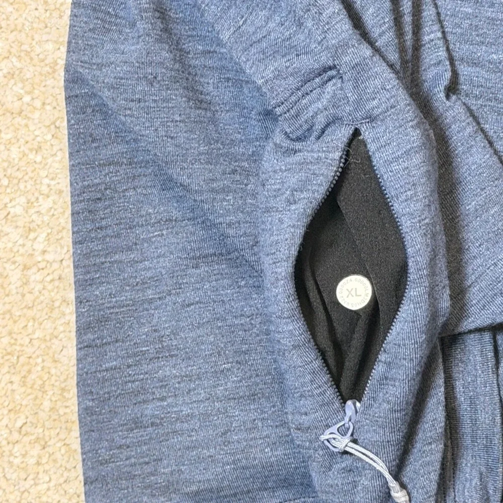 Lululemon‎ Metal Vent Tech 1/2 Zip Pullover Men XL Blue Heathered Activewear Gym